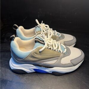 Stylish Gray and Blue Sneakers